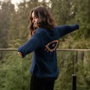 🧿 JACKSON ROWE - I SEE YOU NAVY CARDIGAN MEDIUM